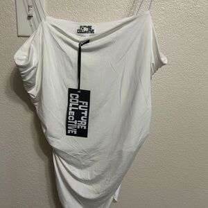 Future Collective White Spaghetti Strap Top